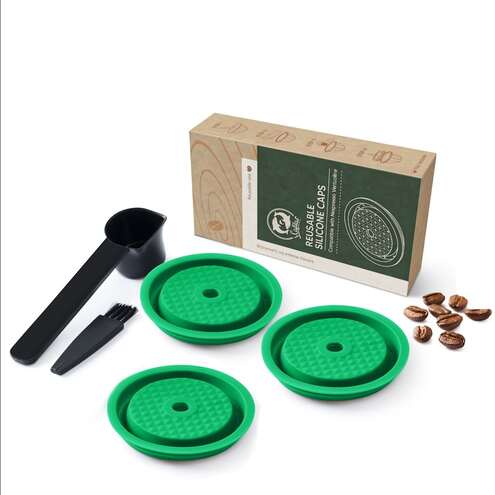Wiederverwendbare Silikon-Deckel für Nespresso Vertuo - greencoffee ☕️🌱